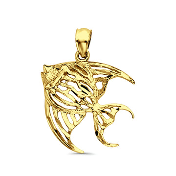 14K Yellow Gold Fish Pendant 23mmX14mm 1.2 grams